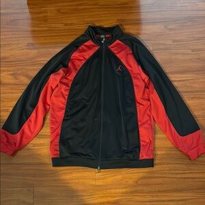 Men's Black and Red Jordan Sweatsuit Jacket